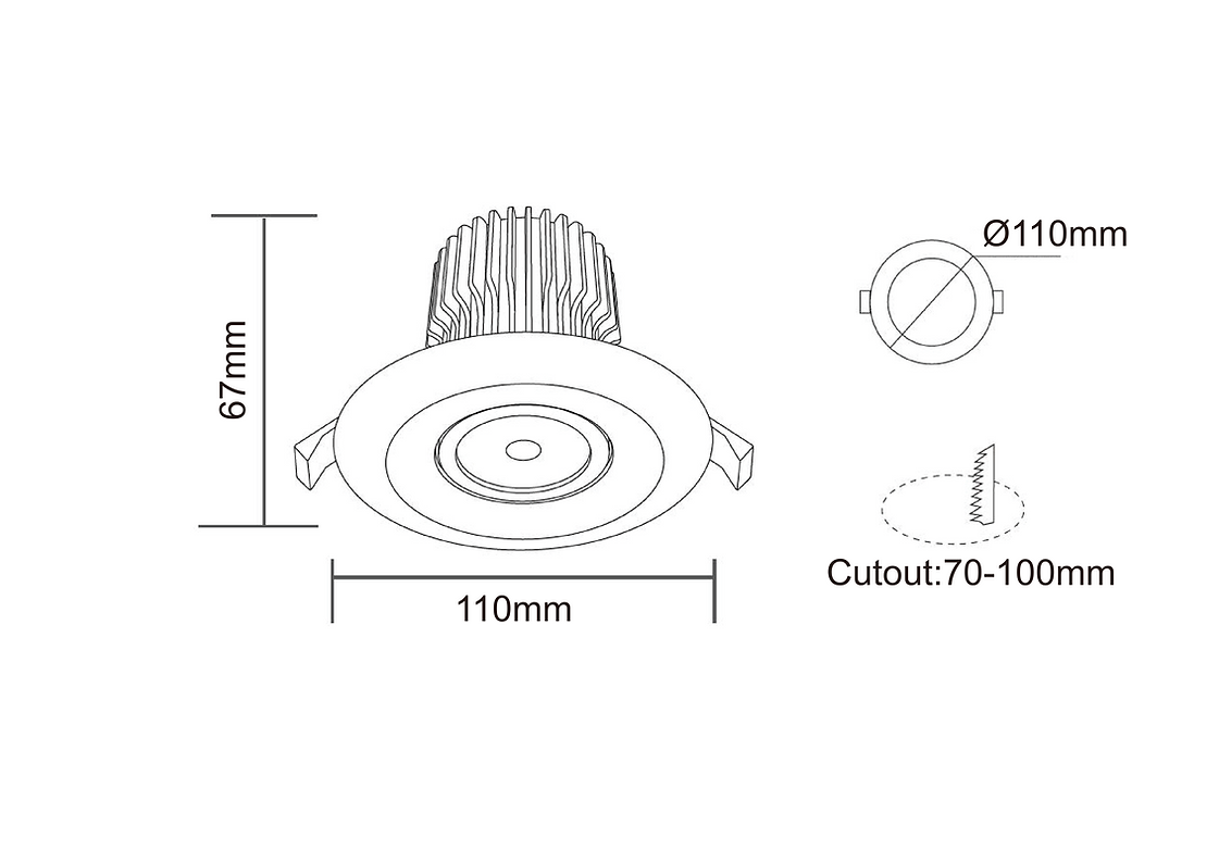 13W Capella-10 Downlight- DL9660-WHTC13C01