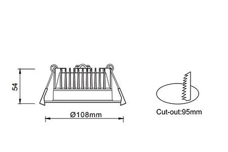 ATLAS 9 LED 13W SMD LED DOWNLIGHT(Recessed-White)