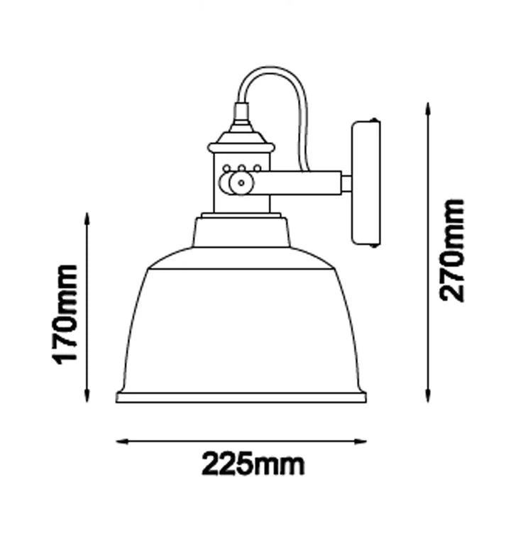 ALTA: Interior Adjustable Bell With Copper Highlight Wall Light - Matte Grey