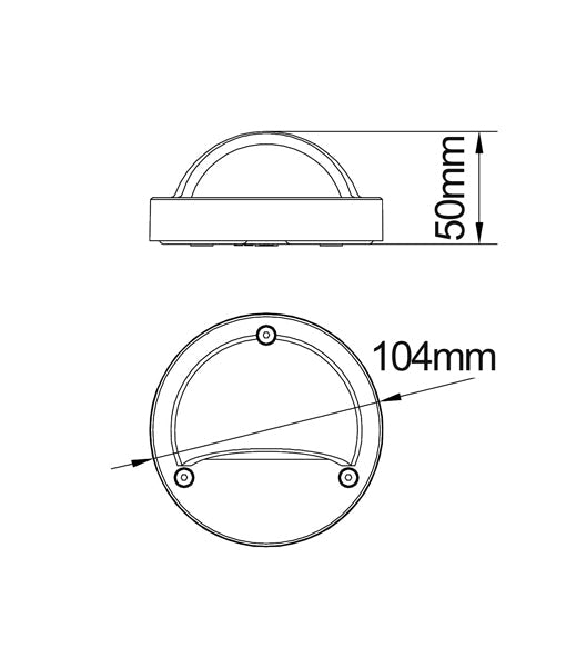 STE: LED Exterior Surface Mounted Eyelid Step / Wall Lights IP44 - 12V