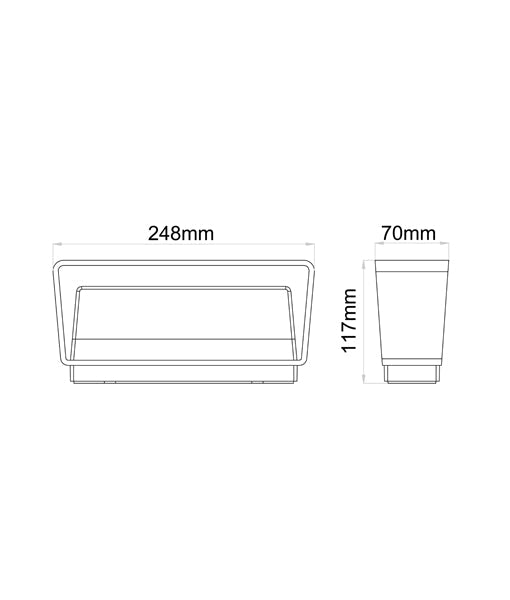 TOPATRI: LED Tri-CCT Exterior Surface Mounted Up/Down Wall Lights IP65 - White