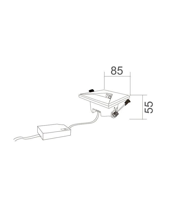Interior LED Tri-CCT Recessed Square Step Light - White