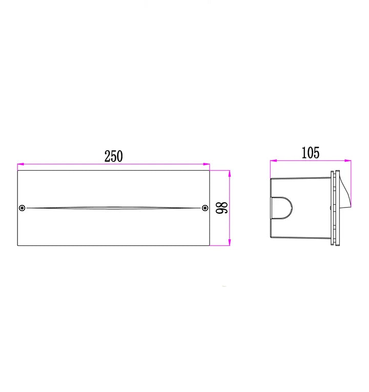 OGATRI: Recessed Exterior LED Tri-CCT Wall Lights IP65
