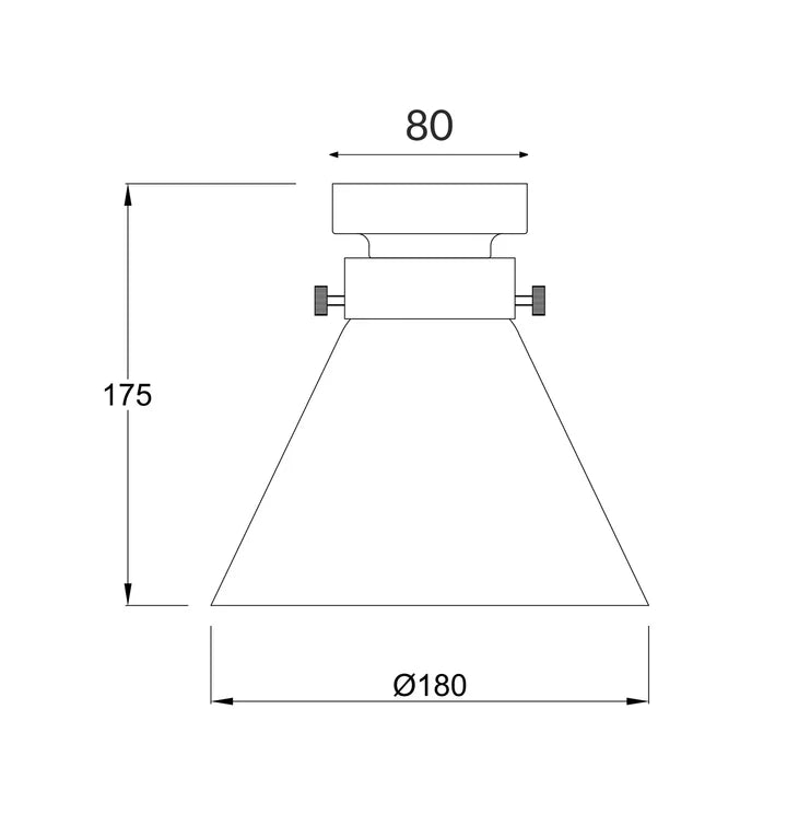 D.I.Y. Batten Fix Ceiling Lights - Small Cone Shape Fixtures (Smokey Black Glass & Chrome Batten)