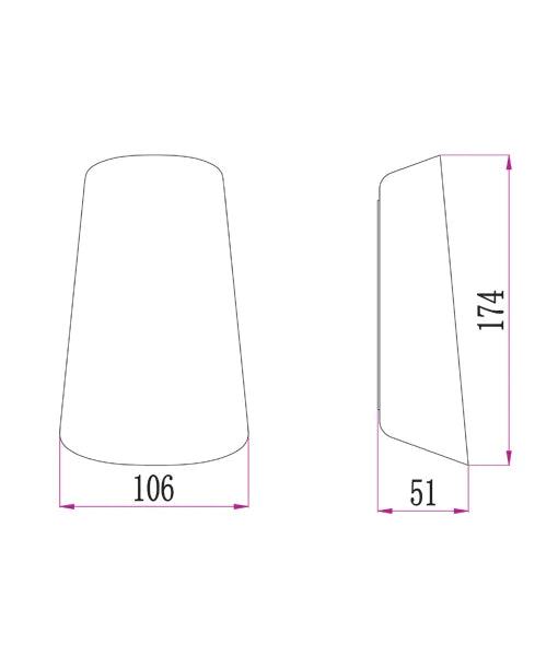 BESTRI: LED Tri-CCT Exterior Surface Mounted Cone Up/Down Wall Light IP65 - Dark Grey