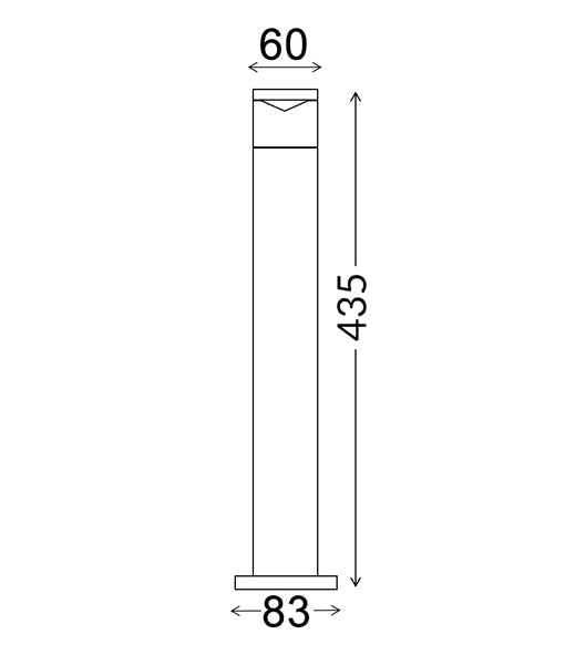 PHARE: MR16 Surface Mounted SS 316 Anti Glare Bollard Light IP54