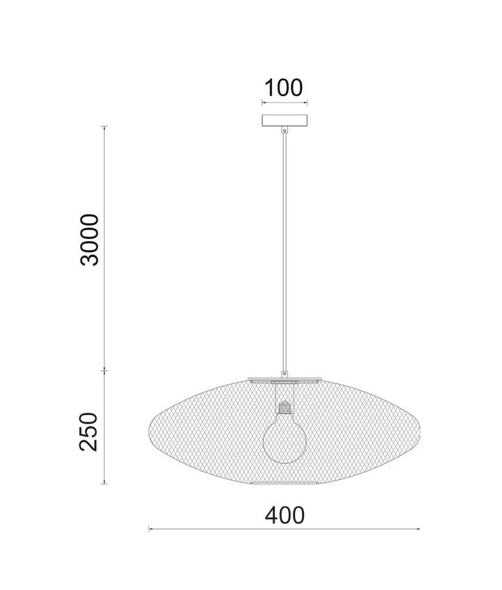 GOLPE: Modern Interior Small Oval Stainless Steel Pendant Lights - Black