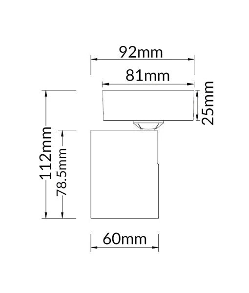SPOT: Interior GU10 1 Light Adjustable Square Base Surface Mounted Spot Light - White