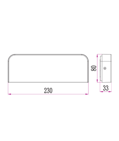 KUK: LED Surface Mounted Rectangular Wall Lights IP54 - White