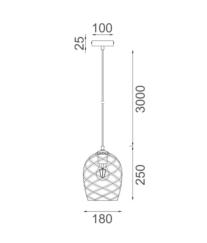 NETA: Interior PURPLE Wine Glass Shade Segmented Pendant Lights