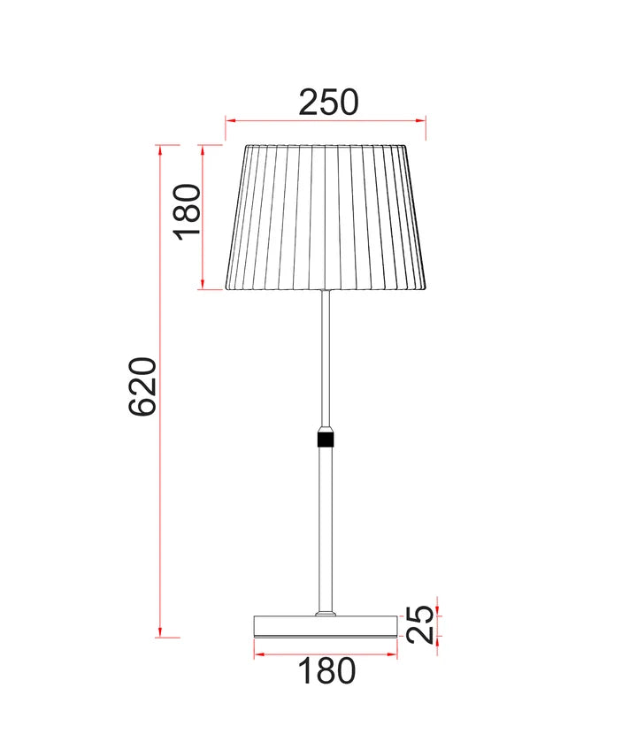 CRECER: White Shade / Antique Brass Height Adjustable Table Lamp
