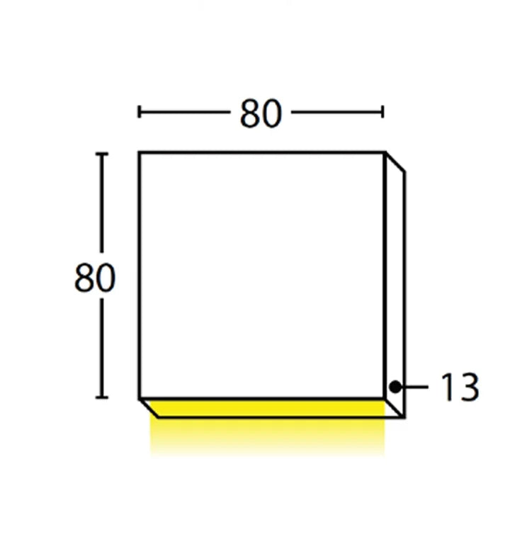 PDL: LED Exterior Wall Square Pillar 1-Way Down Lights IP65 - Black