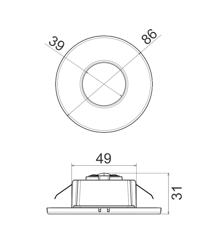 STE: Exterior LED Tri-Wattage & Tri-CCT Round Recessed Step Light IP44