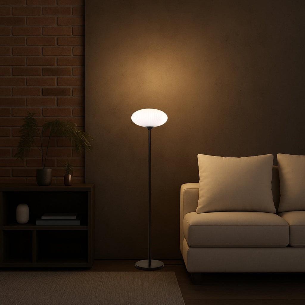NORI Floor Lamp - Black/Opal Matt