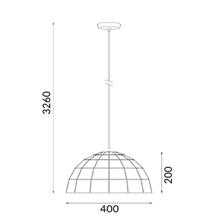 ARMIS7: Retro Tiled Dome Shape Pendant Lights - Champagne Gold