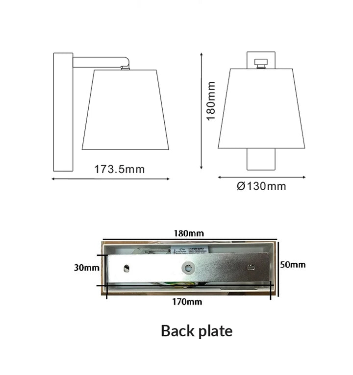 CHESTER: City Series LED Wall White 1 Switch Clear PS Shade Wall Lights - 5000K