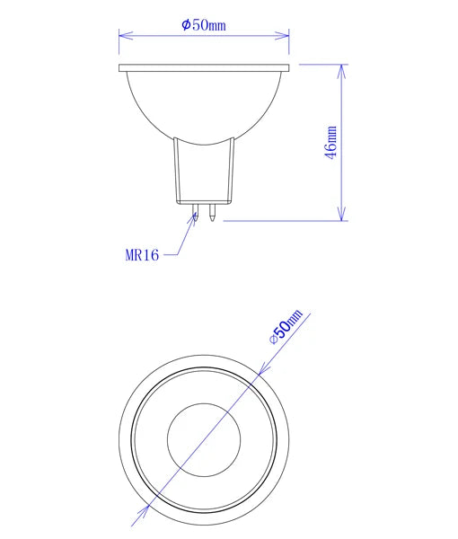 MR16 LED Coloured Globes (5W) - Blue