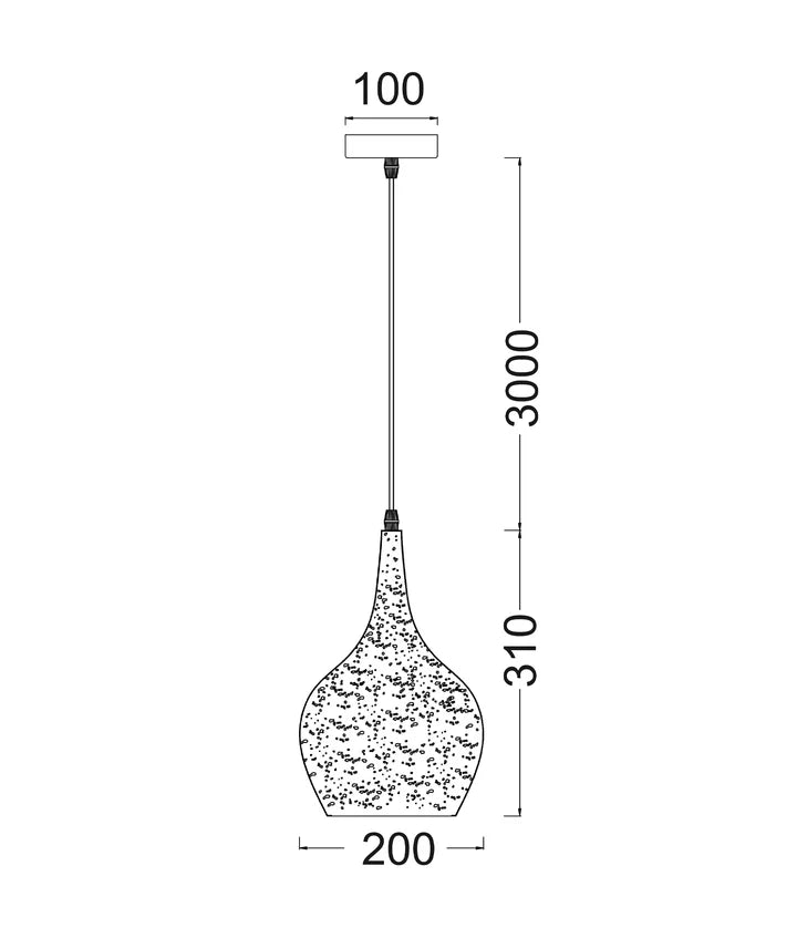 CELESTE1A: Bohemian Rustic Embossed Bell Shape Pendant Light