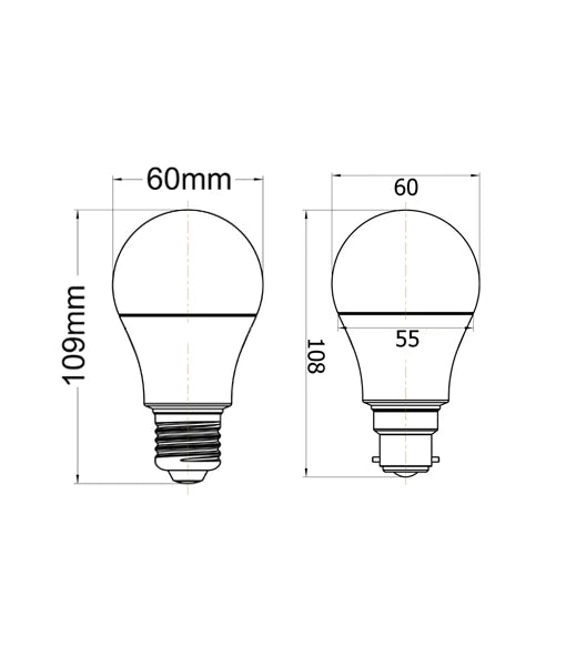 GLS LED Globes Frosted Diffuser (10W) - Options: B22 3000K