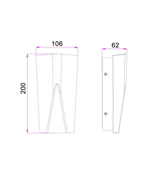 WIGTRI: Exterior LED Tri-CCT Surface Mounted Featured Up/Down Wall Lights IP65 - Dark Grey