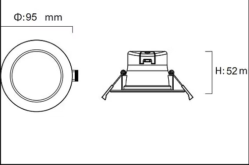 3A 7W Downlight - DL1195/WH/TC
