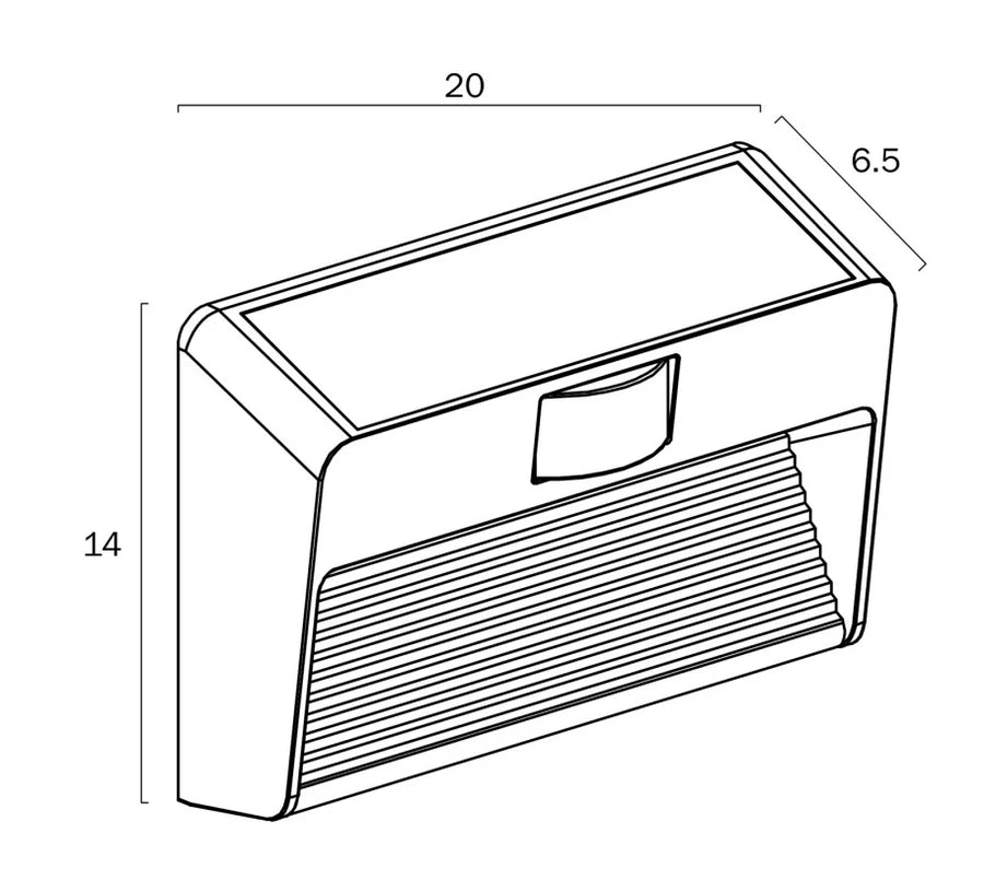 ROTH Exterior Solar Wall Light Large