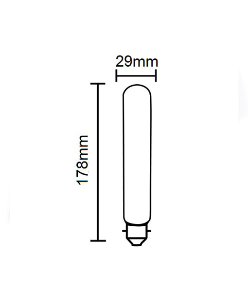 T9 Carbon Filament Globes - Socket: E27; Length: 178mm
