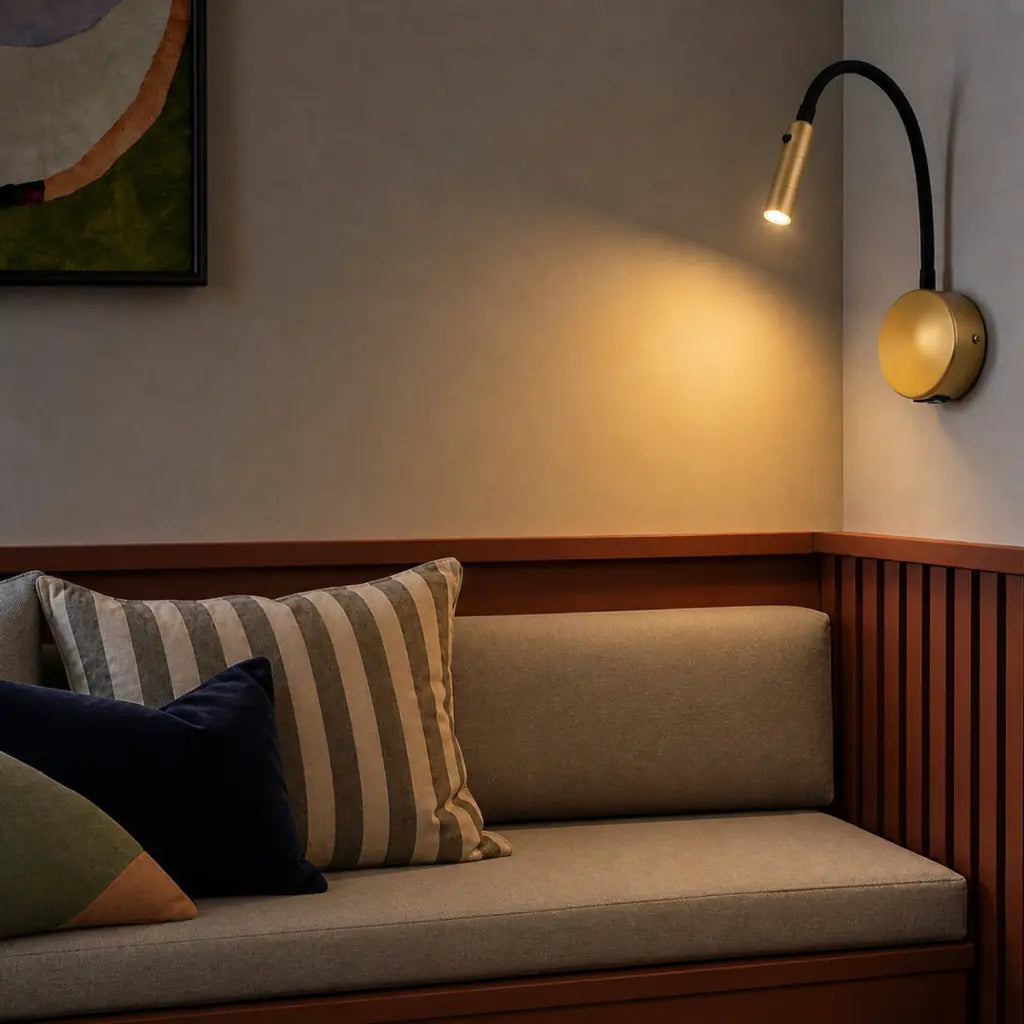 SOLIO LED Wall Light - Antique Brass