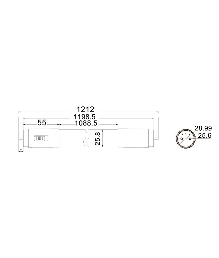 T8 LED Tri-CCT Tubes - Length: 1212mm (4ft / 18W)