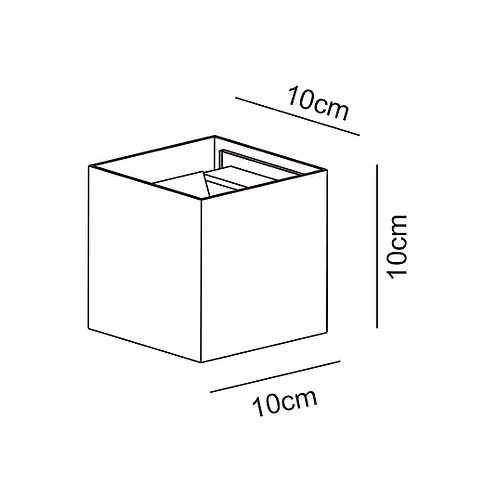 Eltanin 27- 6W Cube Wall Light- Black
