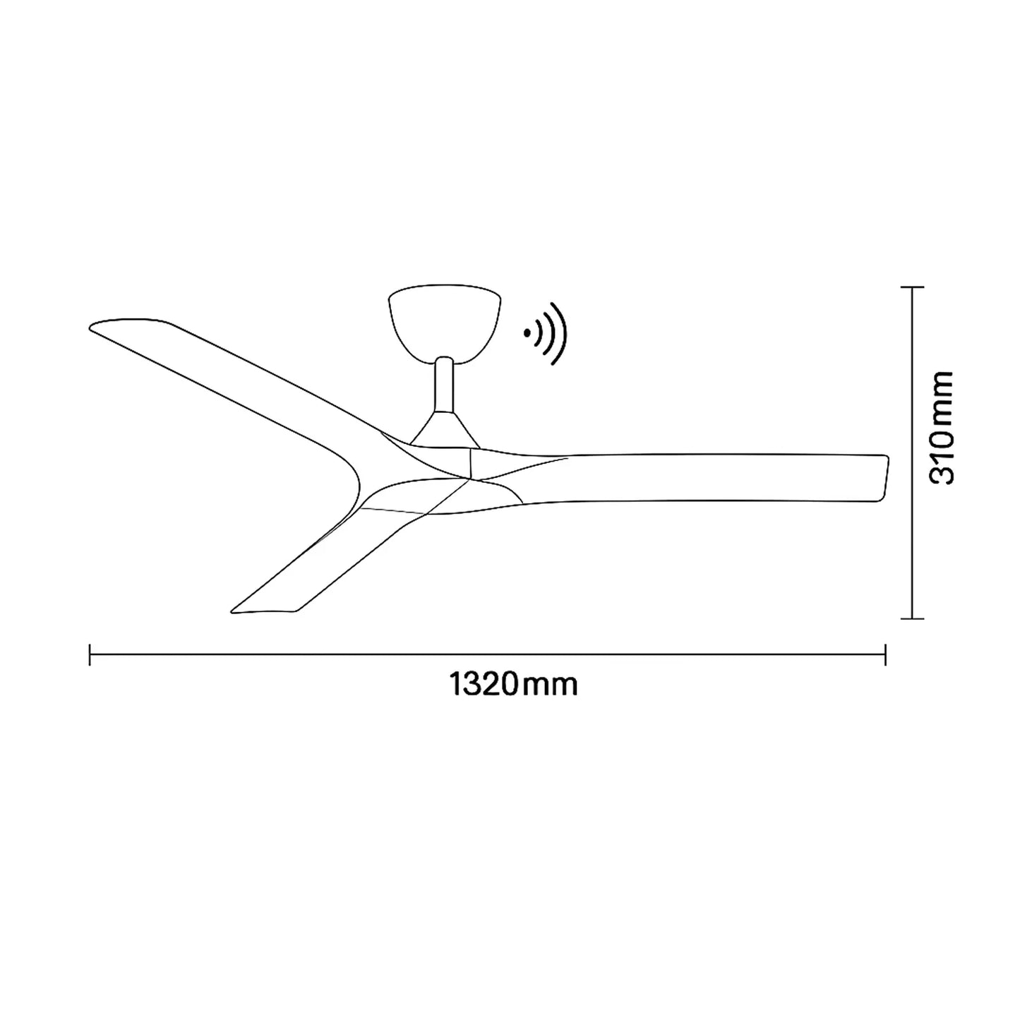 Alpine DC 52″ Smart Ceiling Fan With WIFI Remote Control - Pewter/Charcoal