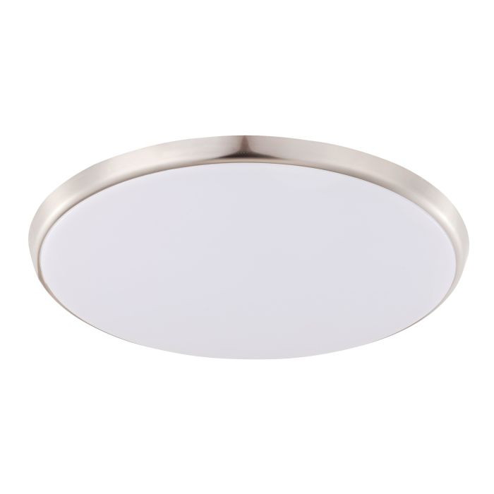 Eglo Lighting Ollie Oyster 28W Led Satin Nickel 400mm Ceiling Light