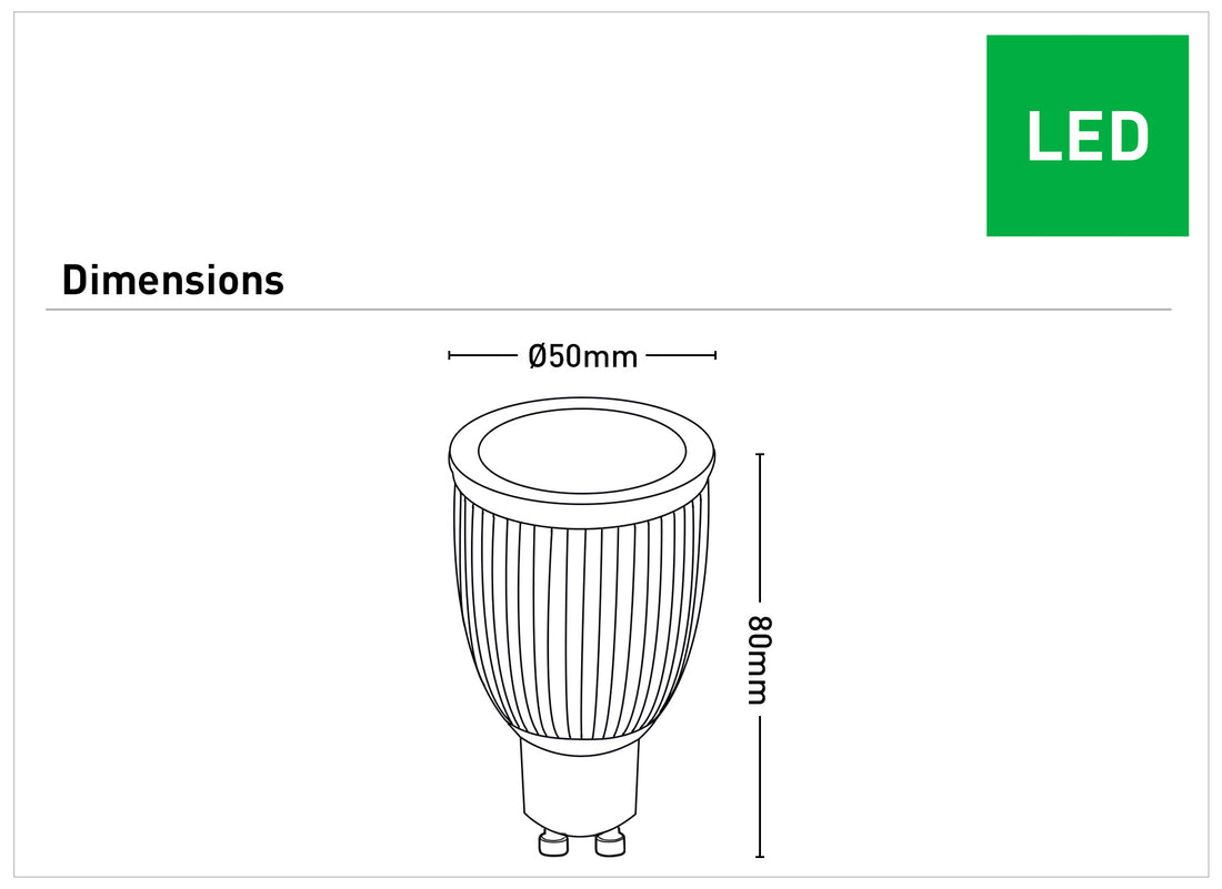 GU10 5000K Dimmable LED Globe
