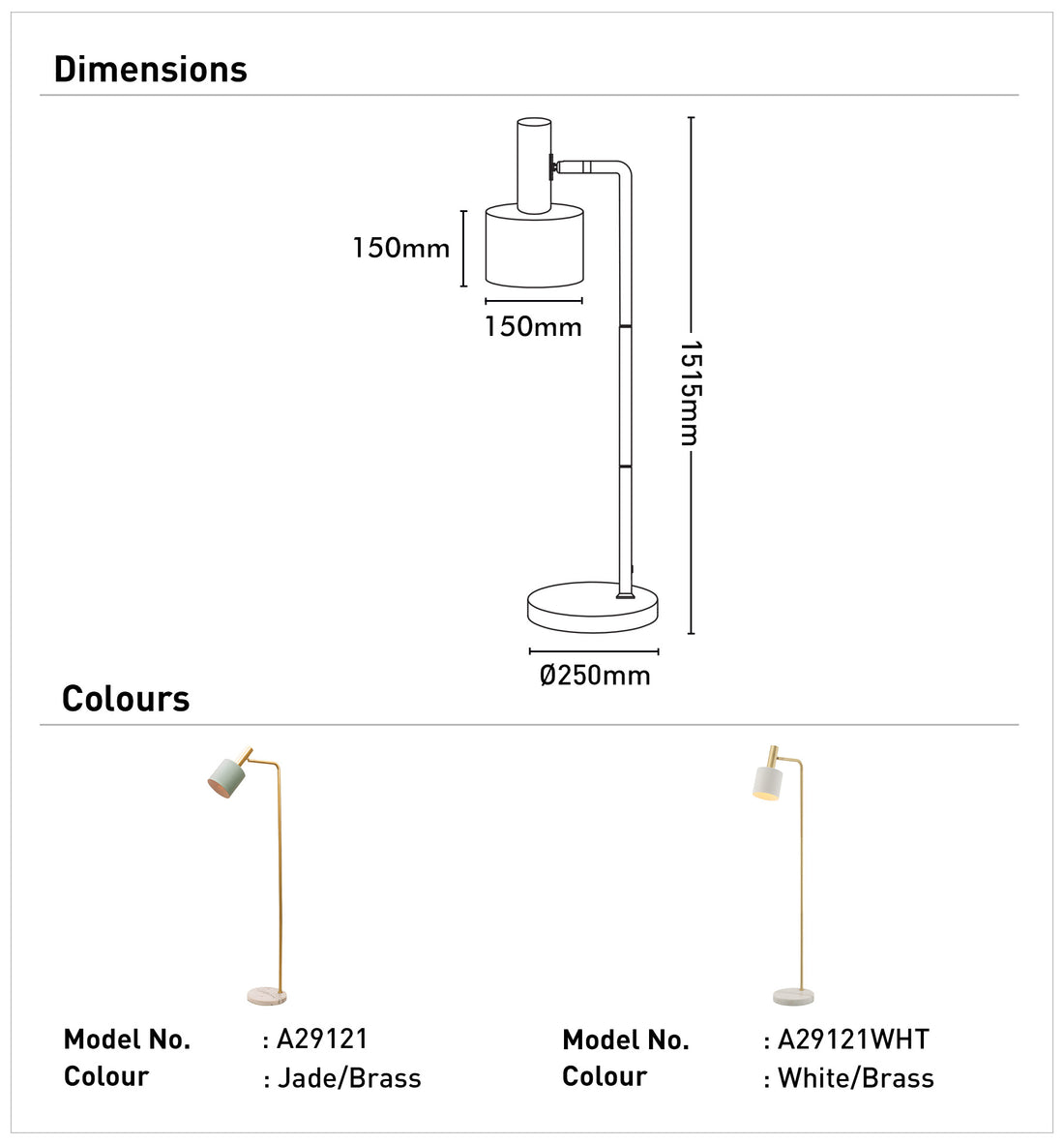 Addison Floor Lamp - White