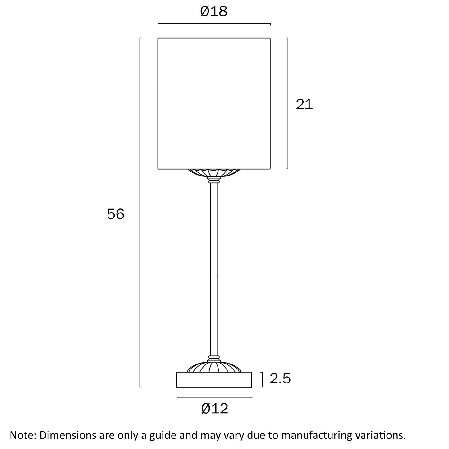 Argos Table Lamp- Ivory