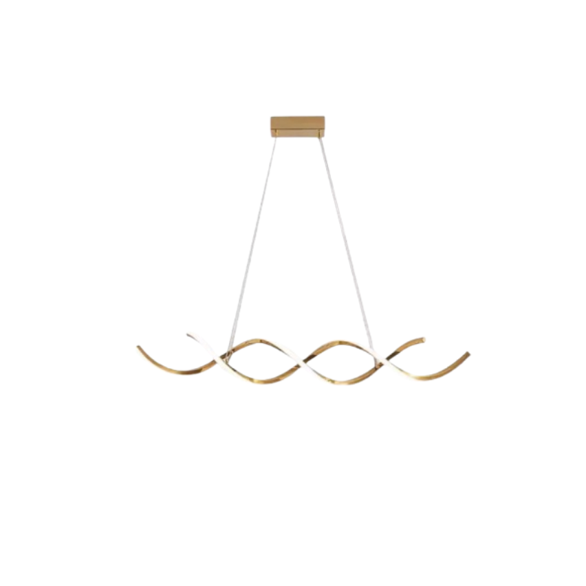 1.5m Long 9014- Gold Twist Pendant Light