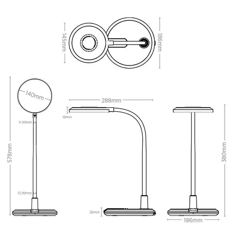 Brad 8w LED Desk Lamp - Silver