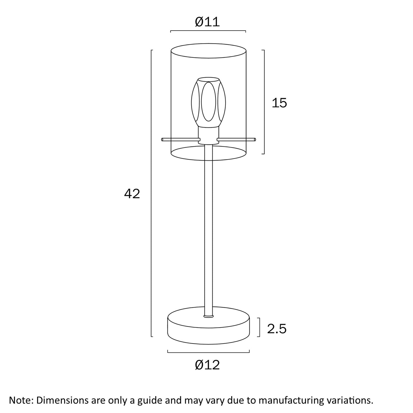 Crevil Table Lamp- Black