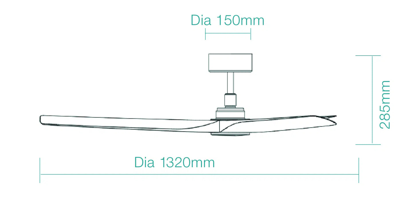 Cordoba White - DC 52″ Smart Ceiling Fan With WIFI Remote Control