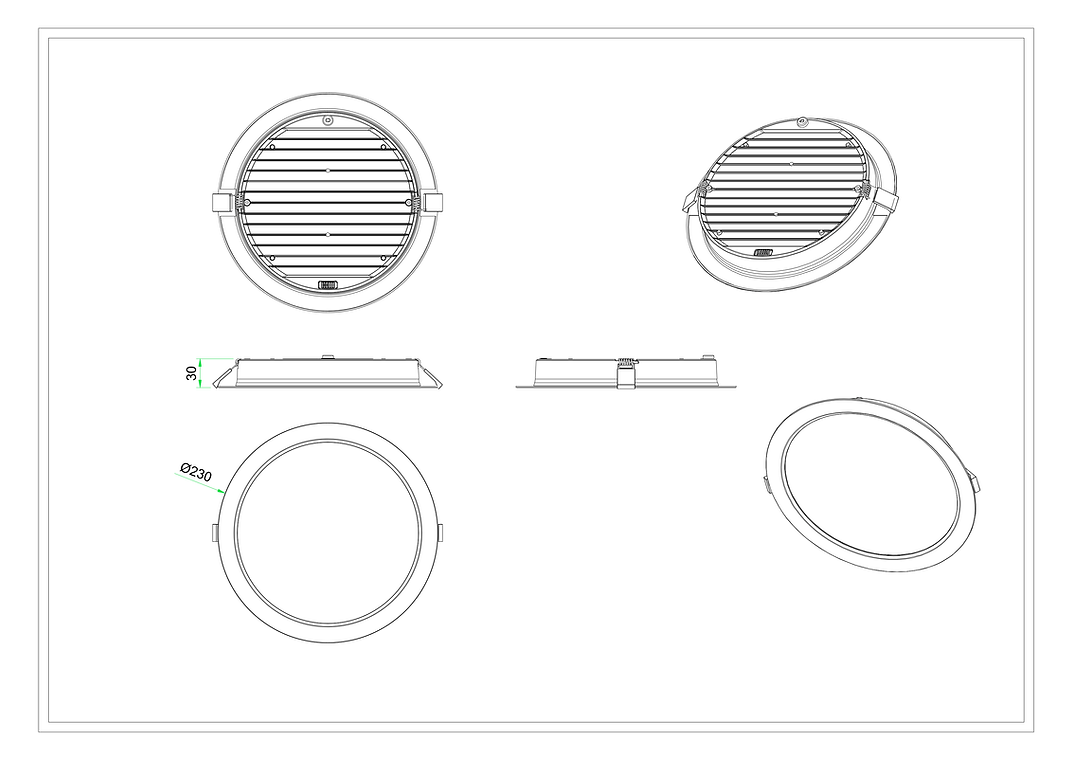 3A 40W DL4009 IP54 Super Slim Downlight(High Lumens)- White