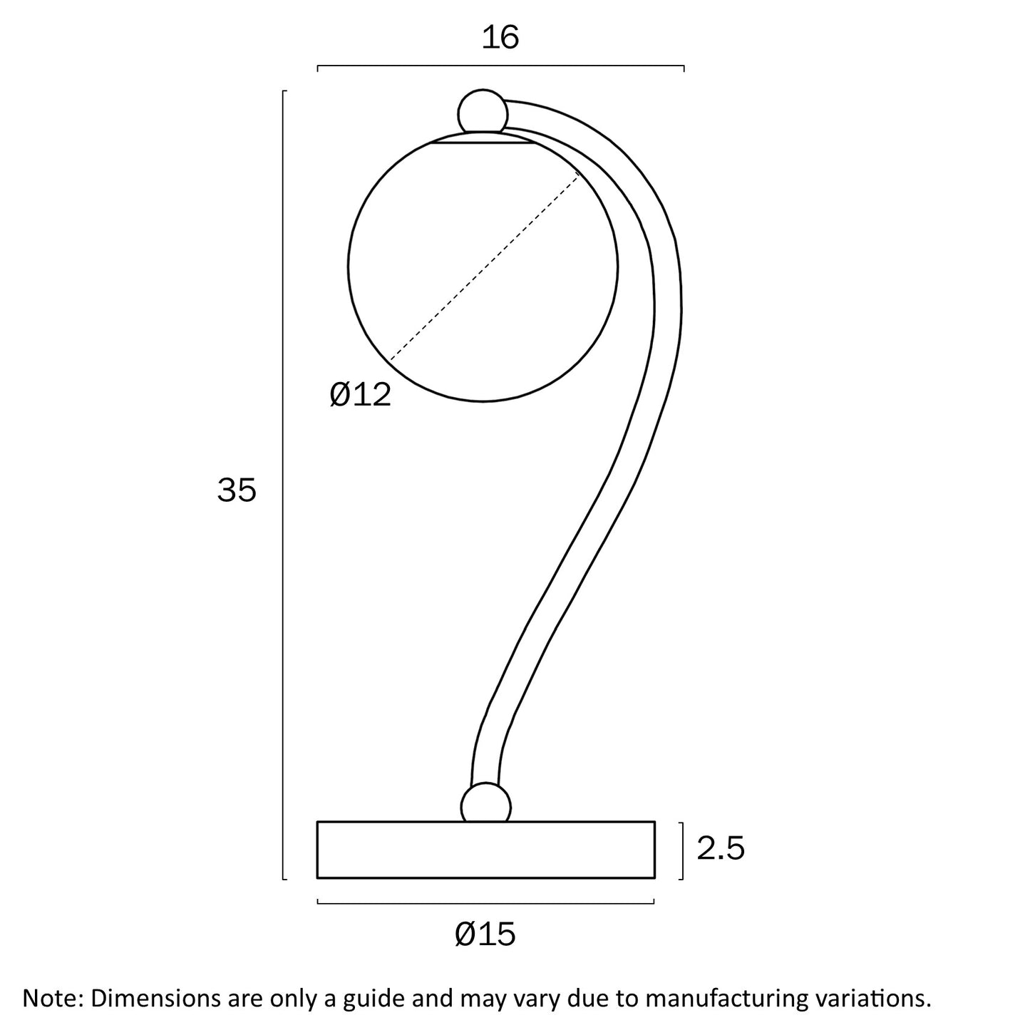 Felton Table Lamp- Frost Tear