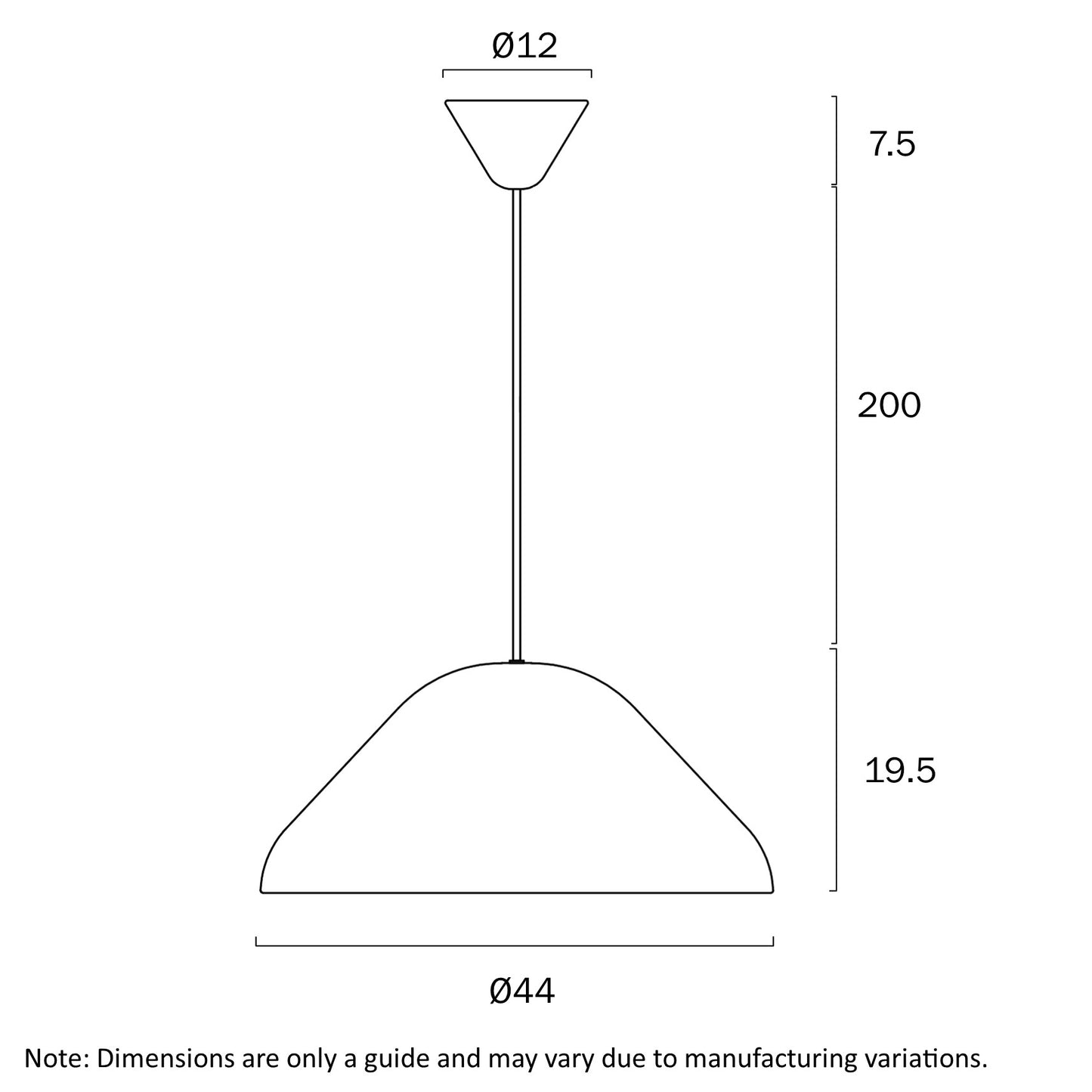 Hanami 44cm Pendant-Brass