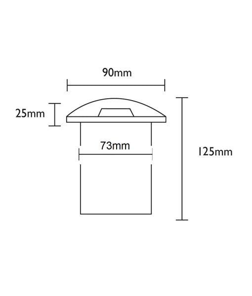 MR16 Recessed Inground Up Lights (Small Faceplate) IP67(2-way) (Cut out: Ø73mm)