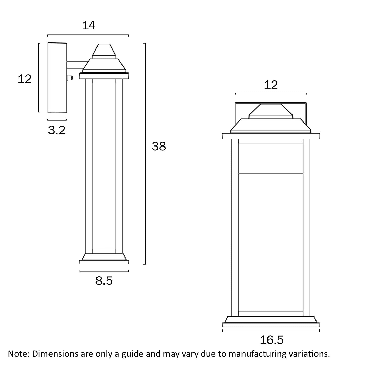 Jovaro 38 Exterior Wall Light
