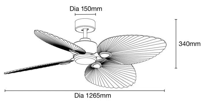 Kingston DC 50″ Matt White Smart Ceiling Fan With WIFI Remote Control + LED light