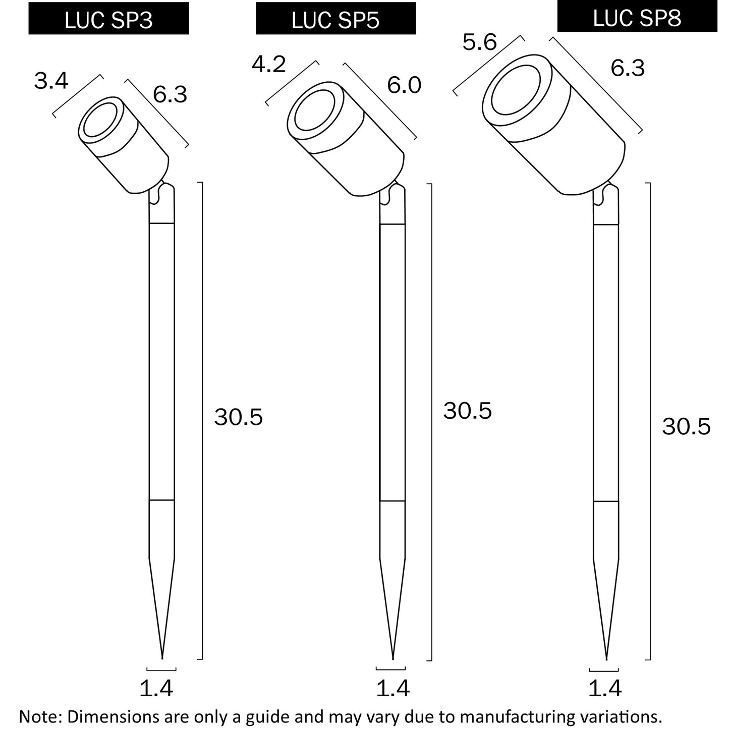LUC 3w 8-26v Spike Spot Light