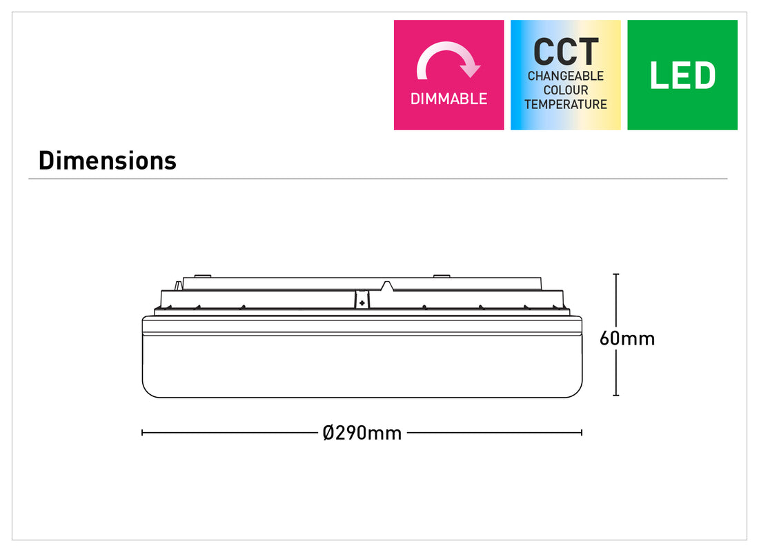 Lovato 18W LED Ceiling Light CCT