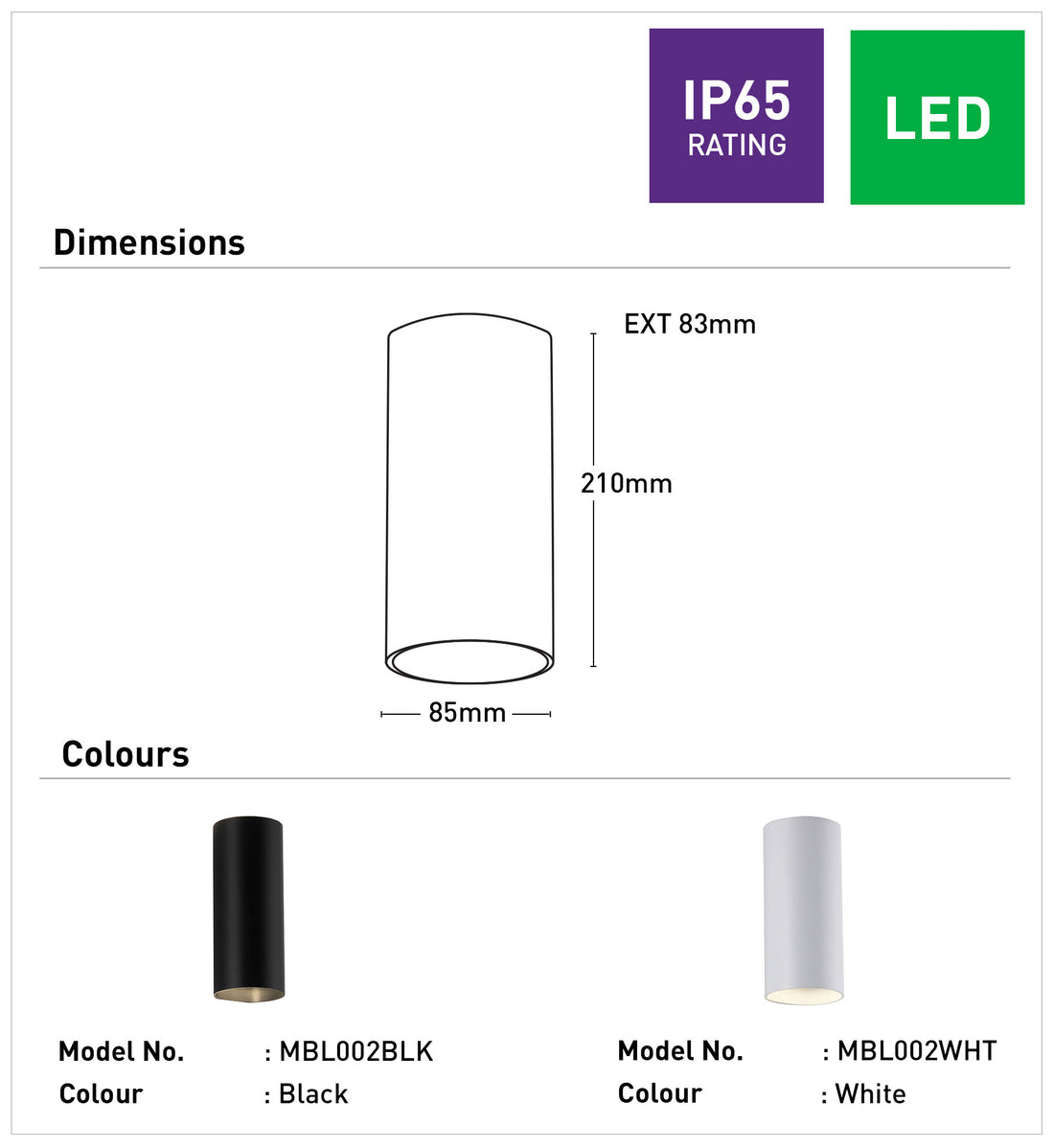 Marshall 18W LED Wall Light - White