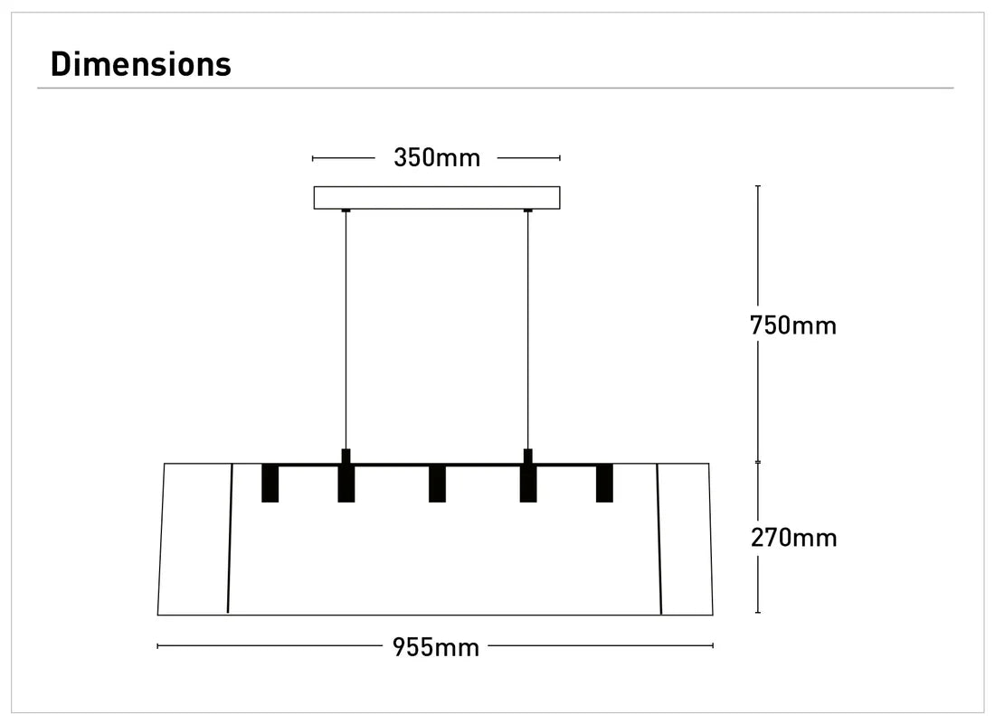 Liverpool 5Lt Oval Pendant Light