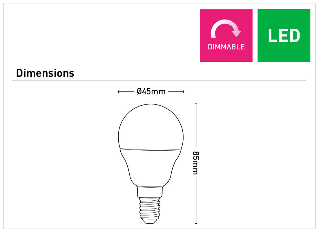 Fancy Round 5700K E14 LED Globe